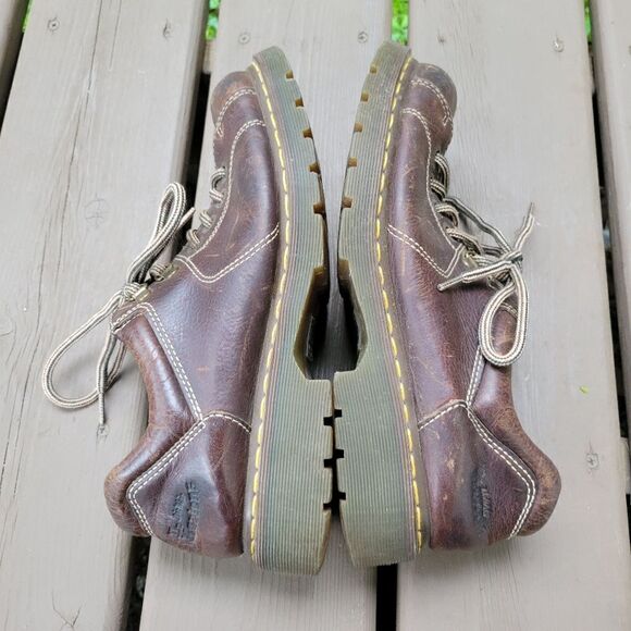 Dr Martens 12312 y2k Low Boot Lug Sole Platform Brown Leather Shoes Men's 11 - Picture 2 of 9